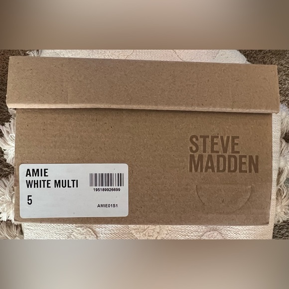 STEVE MADDEN Tweed Fringe Amie Pearl Slides Sandals Shoes 36 5 5.5 HOST PICK - Picture 5 of 13